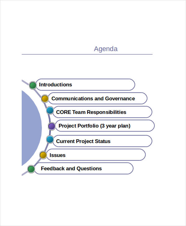 project meeting agenda