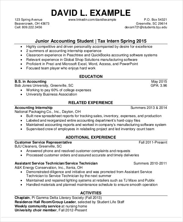 30 Accountant Resume Templates PDF DOC