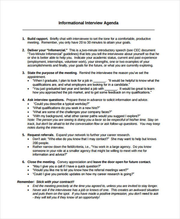 informational interview example
