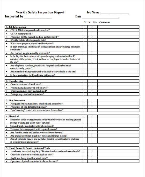 Daily Inspection Report Template