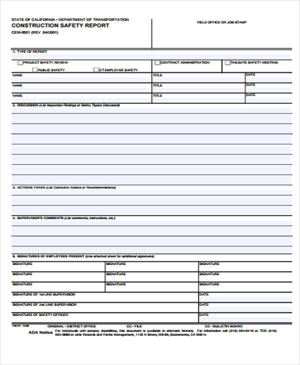 Safety Report Templates 16  PDF Word Apple Pages Google Docs