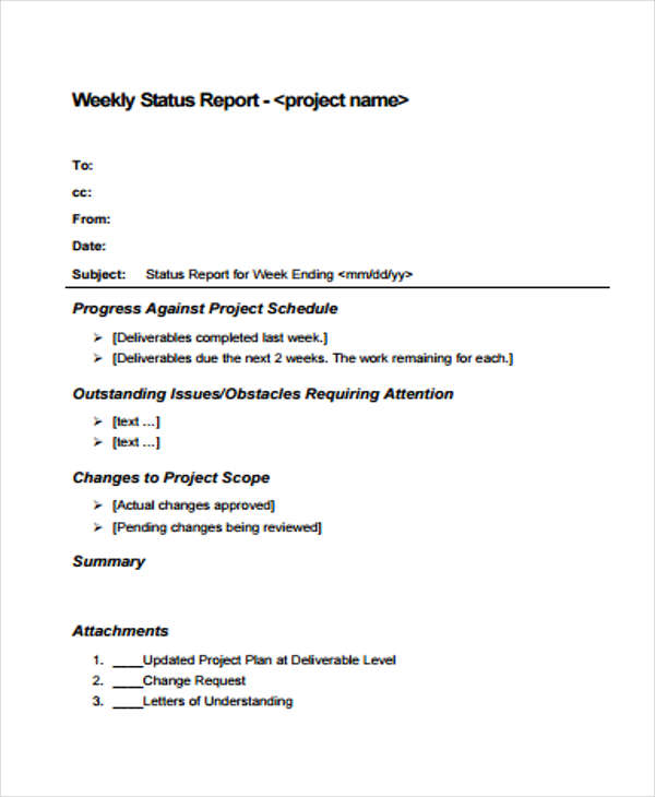 weekly status report1