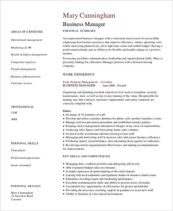 46+ Curriculum Vitae Samples - PDF, DOC