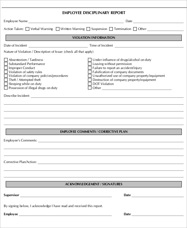 Employee Report Template - 28+ Free Sample, Example Format Download