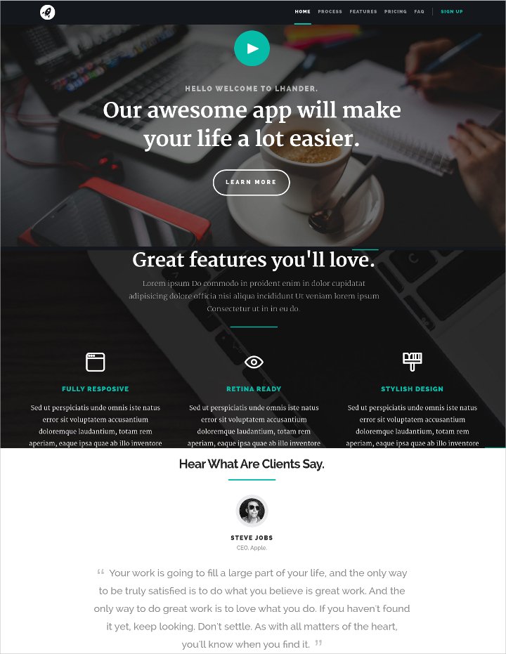 minimal landing page 1