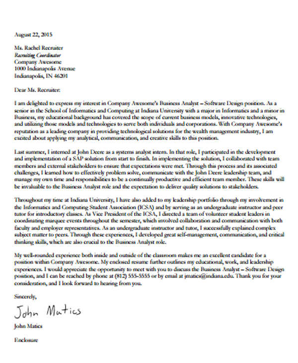 33 Cover Letter Templates