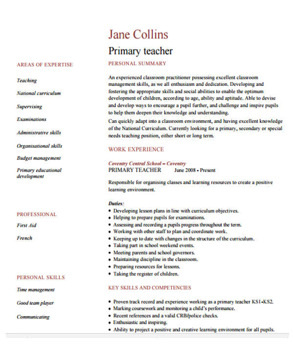 primary teacher