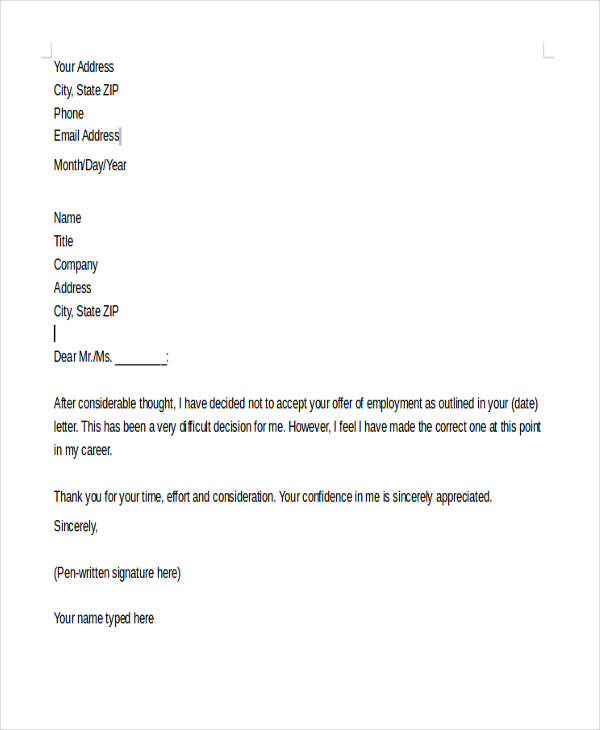 letter-rejecting-job-offer-for-your-needs-letter-template-collection