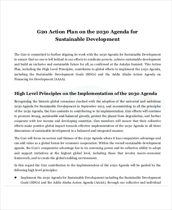 6+ Sample Action Agenda Free Sample, Example Format Download