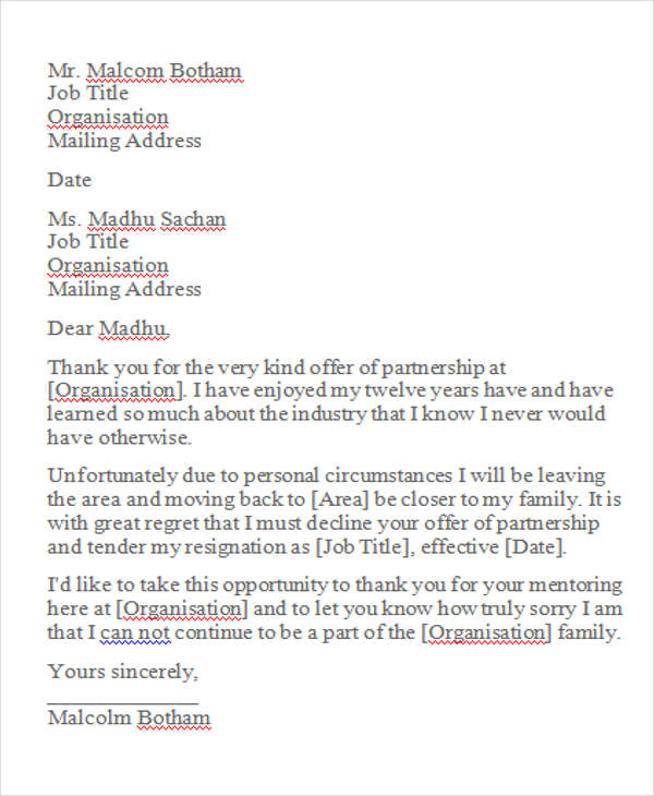 Business Rejection Letter Templates - 11+ Free Word, PDF 