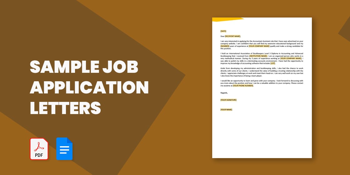 sample job application letters for managers