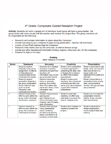 research report template for elementary students