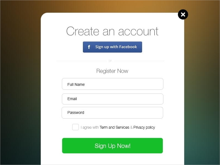 account form design