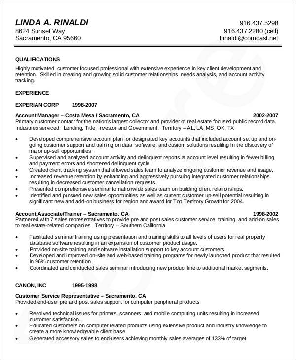 10+ Manager Curriculum Vitae Templates - PDF, DOC