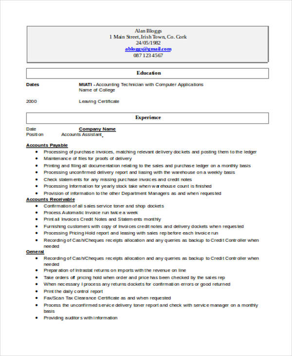 accounting assistant