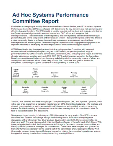 ad systems performance committee report