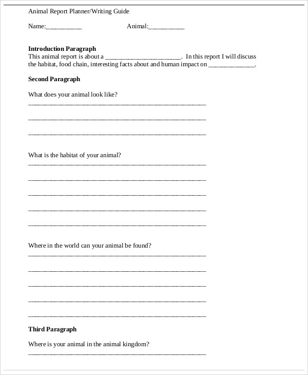 9+ Animal Report Templates - Free Sample, Example Format Download