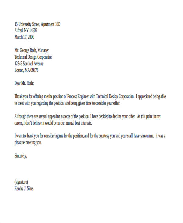 10+ Applicant Rejection Letters - Free Sample, Example Format Download