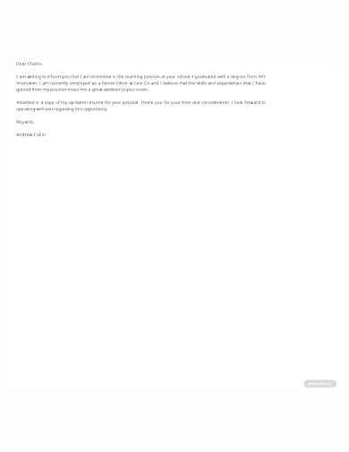 application-letter-for-primary-school-teaching-job-template