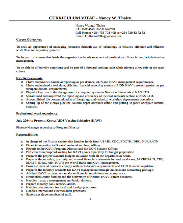 10 Account Manager Resume Templates Samples Examples Format