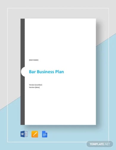 bar business plan template