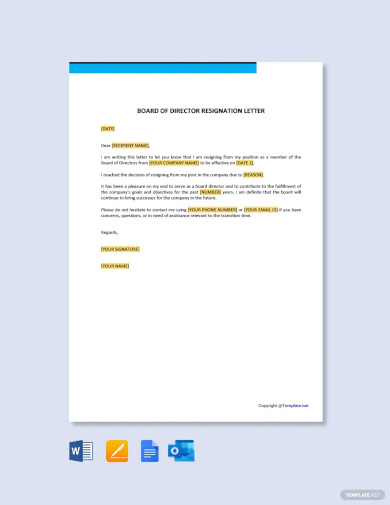 12+ Director Resignation Letter Templates in Apple Pages | Google Docs ...