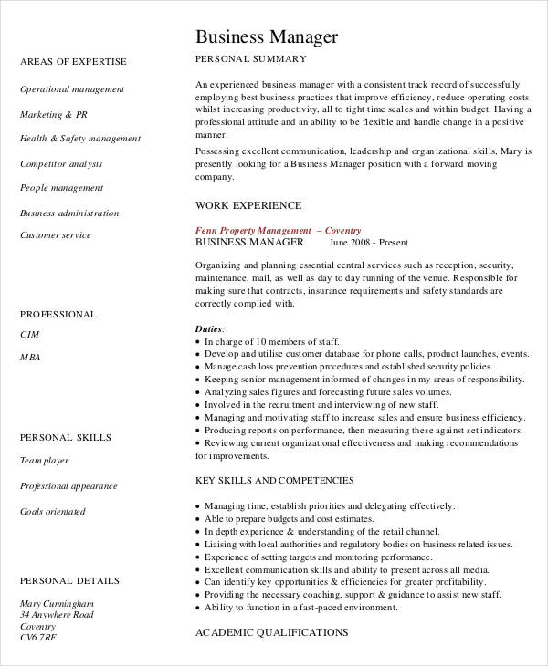 33+ Curriculum Vitae Templates - PDF, DOC