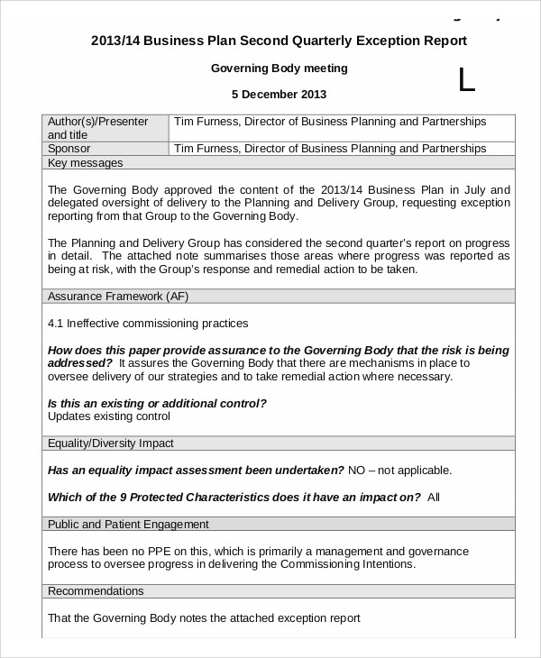 15+ Exception Report Templates Free Sample, Example Format Download