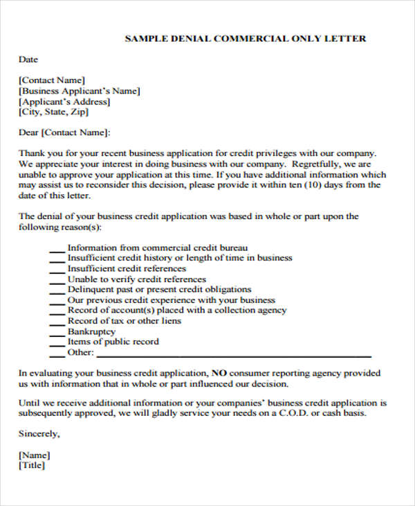 bank apply loan central of india Letters   Example Sample,  10 Format Rejection Free Loan