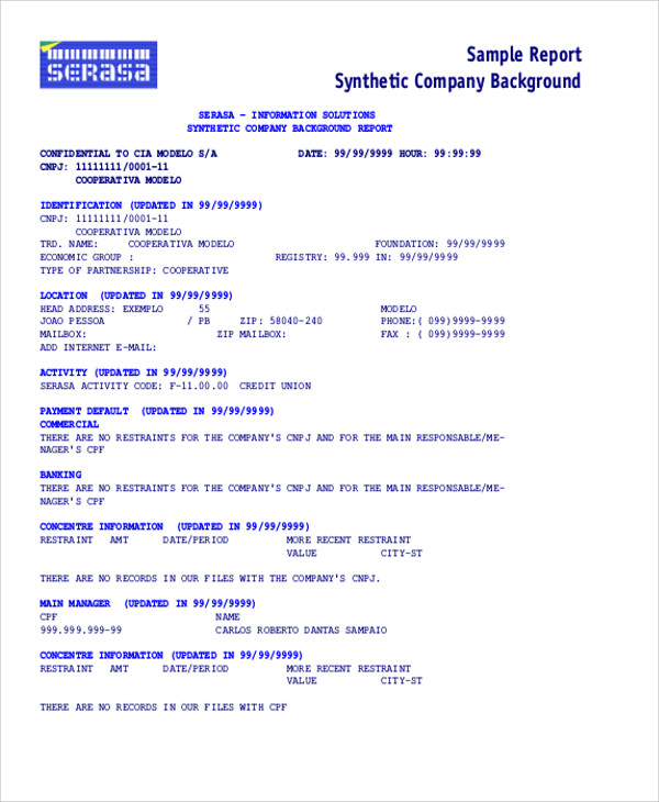 Background Report Templates - 7+ Free Word, PDF Format Download