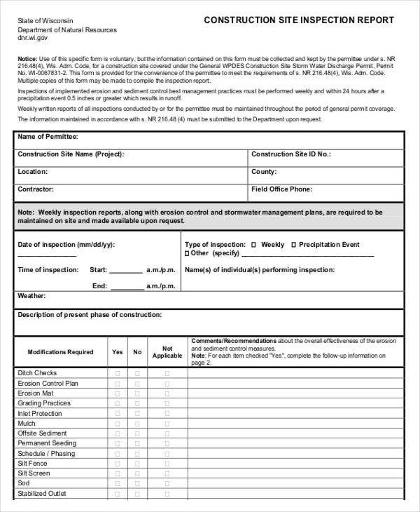 Free Inspection Report Template Word PRINTABLE TEMPLATES