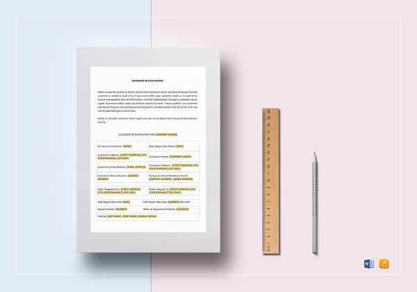 customer-return-report-template