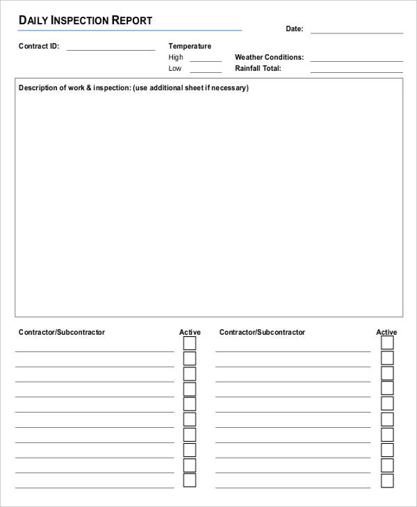 21+ Inspection Report Templates Word, PDF