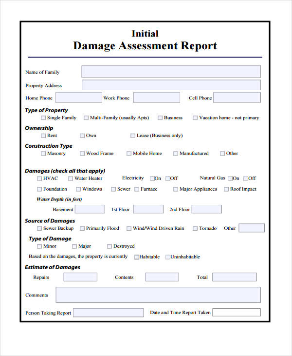 20+ Damage Report Templates - Sample, Example Format Download