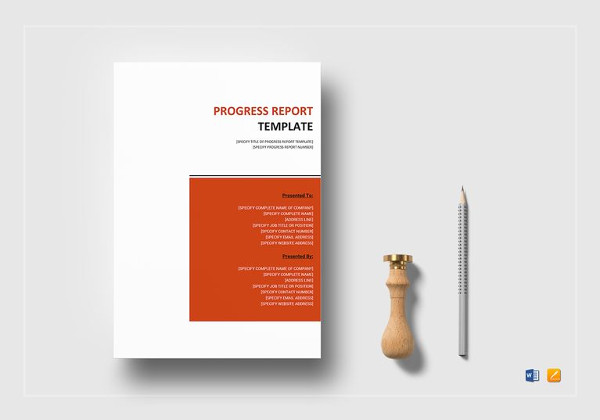 editable progress report template