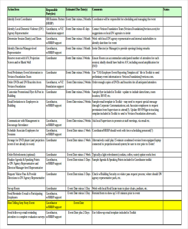 meeting templates excel