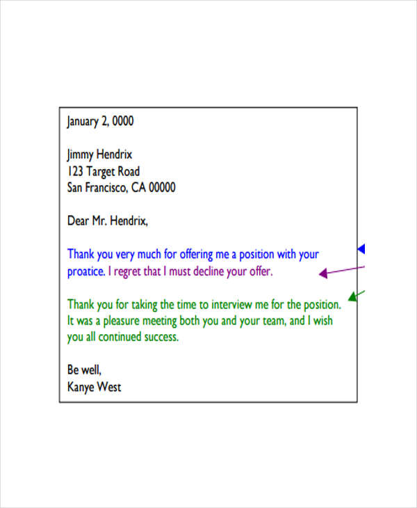 Employment Rejection Letters - 6+ Free Sample, Example ...