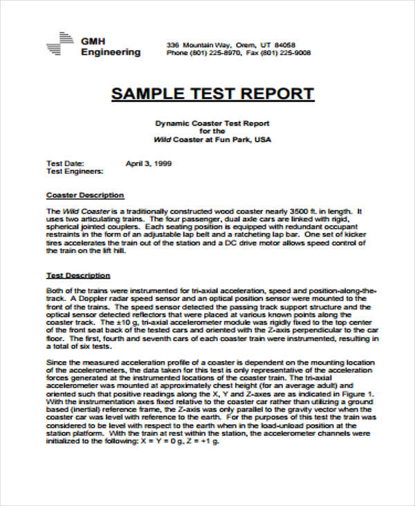 13+ Test Report Templates PDF, Google Docs, Word, Apple Pages Format