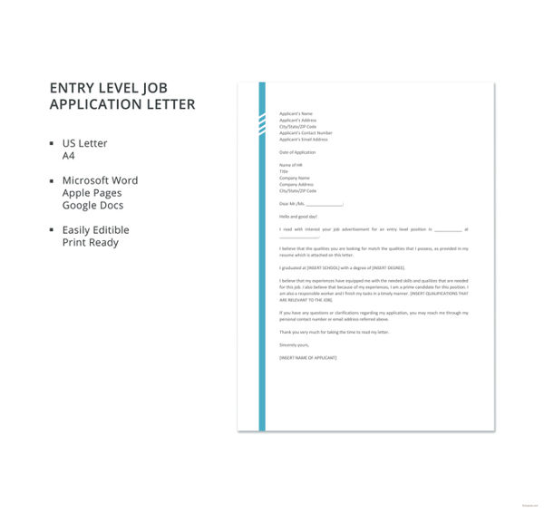 33+ Job Application Letter Templates in Doc