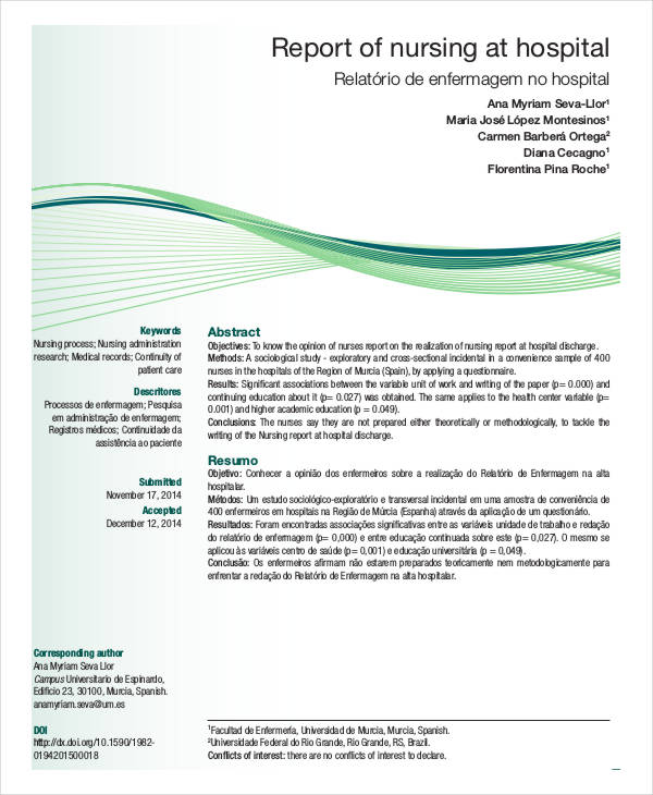 15+ Nursing Report Templates Free Sample, Example Format Download