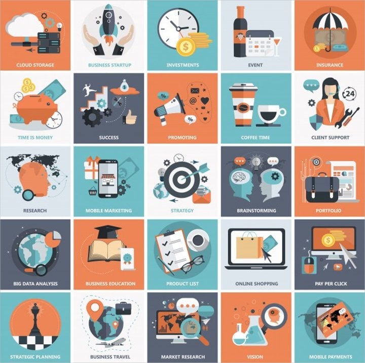 flat business icons1