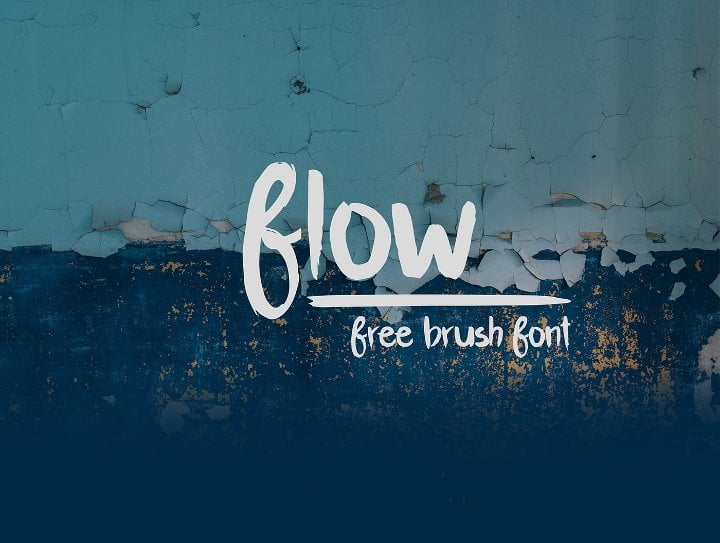 flow brush font
