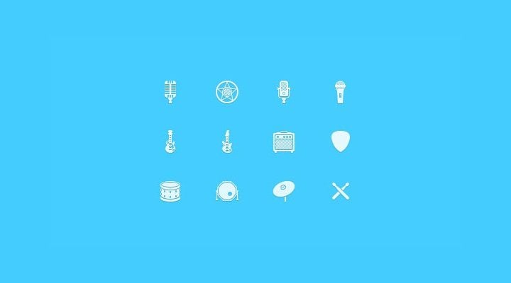 free psd music icons