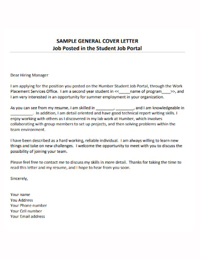 general application letter for engineer position