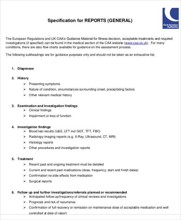 16+ Medical Report Templates - Free Sample, Example Format Download