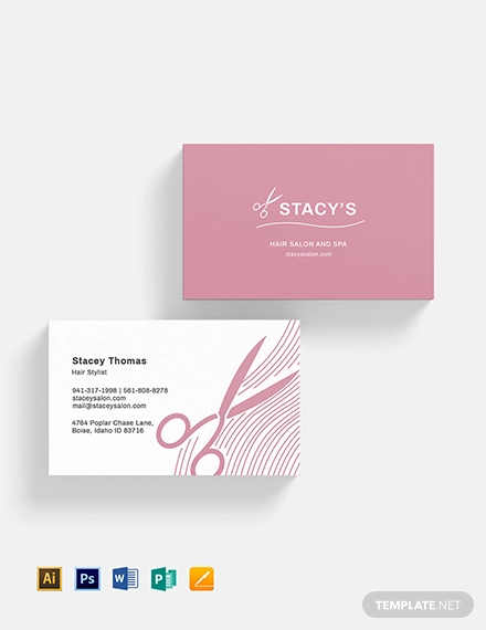 20 Hair Fashion Business Card Psd Ai Word Free Premium