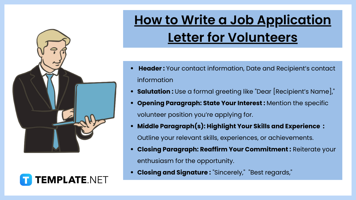 how to write a job application letter for volunteers