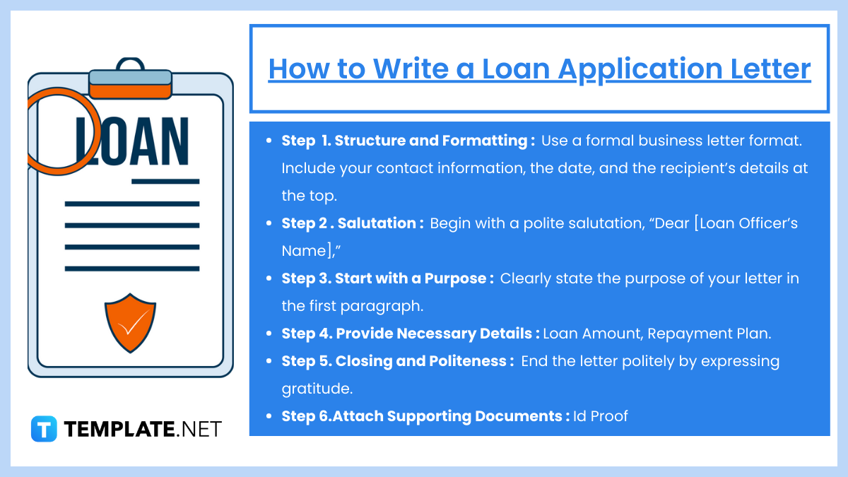 how to write a loan application letter