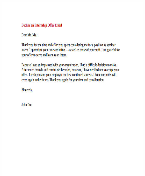 6 Email Rejection Letter Templates Free Word Pdf Doc Format Download 9352