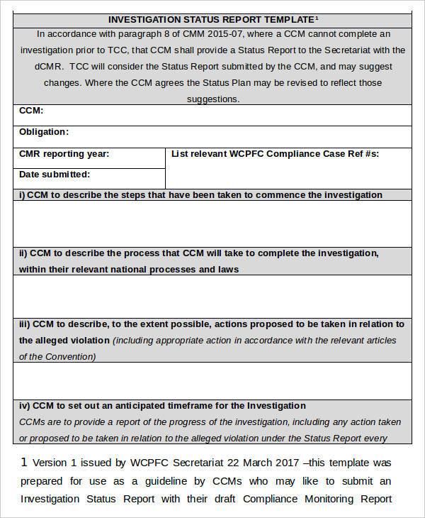 Investigation Report Template 19+ Free Word, PDF, Google Docs, Apple